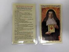 Promises of our Lord to St Margaret  Laminated catholic / christian prayer card picture