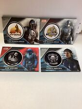 Star Wars Topps The Mandalorian 4 Button Card Lot Koska Reeves, Axe Woves picture