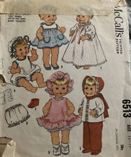Vtg 1962 McCalls 6513 Talking Doll Pattern Tiny Tears 15 17” Wardrobe Clothes picture