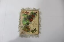 Ca. 1880's Embossed 2 Sided Card with Fringe Raphael Tack & Sons London picture