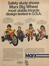 PRINT AD 1973 Marx Big Wheel Kids Ride Toy Most Stable Tricycle - It Can Take It picture