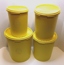 Vintage - Tupperware Canister Set - Yellow - SET of 4 w/ Lids - 805 807 809 811 picture