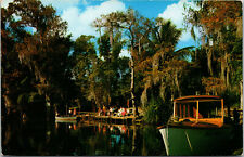 Vtg Palm Beach Ferry & Jungle Dock Jungle Cruise Everglades Florida FL Postcard picture