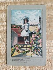 BEAUTIFUL VTG GERMAN BIRTHDAY WISHES POSTCARD POSTED 1906*P42 picture