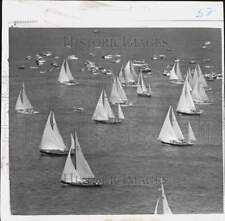 1958 Press Photo Sailboats compete in a race at Gratiot Beach - afx21923 picture