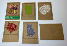 Vintage Chinese Paper Cutouts on Notecards Featuring Cats w/15 Cards picture