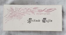 Antique Victorian Calling Card w/ Forget Me Not Flowers - Gertrude Boffin picture