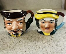 Vintage Small Toby Jug/Mug Creamer  Colonial Man & Woman-2 1/2”-Great Condition picture