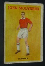 1959-1960 FOOTBALL A & BC CARD (RED QUIZ) #9 MOLYNEUX LIVERPOOL REDS SCOUSERS picture