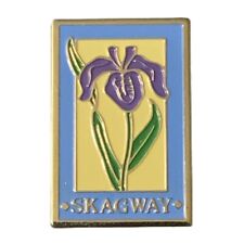 Vintage Skagway Alaska Flower Travel Souvenir Pin picture