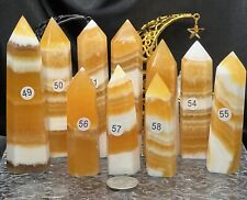 Natural Orange Banded Calcite Creamsicle Towers Amazing L@@k  picture