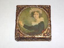 VINTAGE 1800S VICTORIAN LADY WOOD BOX picture