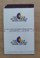 9/11 September 11th World Trade Center Matchbook Cover Matchbox The Club At The picture