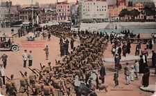 Argyll & Sutherland Highlanders Crossing Square Boulogne France Postcard  1915 picture