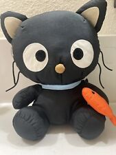 Vintage Sanrio 1998 Chococat And Fish Plush Posable Tail Smooth Nylon With Tag picture