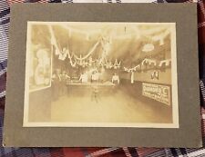 Cabinet Card-Men In Store- Grand Opening- Advertizing Diamond Hams/Bacon. picture