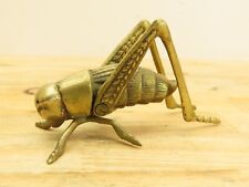 Vintage Solid Brass Grass Hopper Paperweight Home Decor picture
