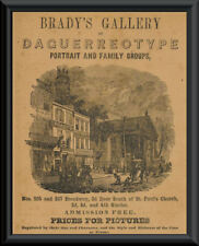 1840s Daguerreotype Mathew Brady Poster Reprint On 100 Year Old Paper *P034 picture