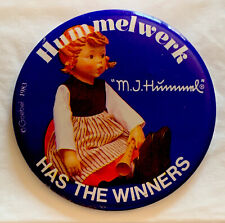 VINTAGE 1983 Hummelwerk Has The Winners Hummel Large 3X3 Button Pin picture