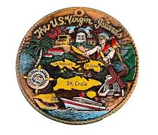 U.S. Virgin Islands Relief Ceramic Collectors Plate 8” picture