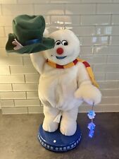 WORKING Gemmy Frosty The Snowman Animated Spinning Snowflake 2002 Works W/ Box picture