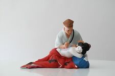 Vintage Hakata Doll Tattoo Artist and Geisha Japanese Bisque Pottery Figurine picture