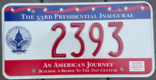 1997 Washington DC  BILL CLINTON Inaugural License Plate     2393 picture