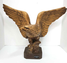 Anheuser-Busch Wood Carved Eagle Statue Vintage Collector 1970 20 Million Barrel picture