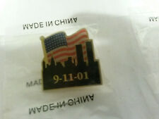 9-11-01 9/11 NYC New York Twin Towers NOS sealed lapel pin lot 4 US Flag picture