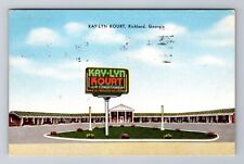 Richland GA-Georgia, Kay-Lyn Kourt Advertising, Antique, Vintage c1955 Postcard picture