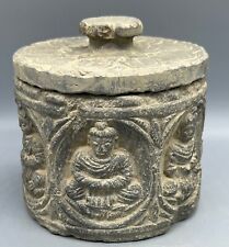 Genuine Rare Old Central Asian Gandhara Art Schist Buddhist Reliquary Casket Bo picture