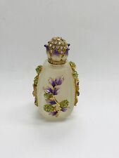 Vintage Cristiani Collezione Floral Perfume Bottle with crystals. picture