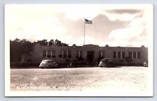 Postcard RPPC High School Blanco Texas c.1940s Cars picture
