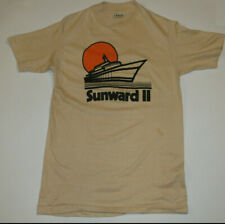 VINTAGE SUNWARD II CRUISE SHIP HANES BEEFY-T SHIRT 100% COTTON MADE IN USA M picture