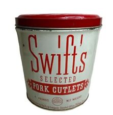 Swift's selected Pork Cutlets 4 lbs red & white Vtg Advertising Collect picture