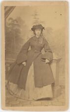 Pretty Young Lady With Hat Boston, Massachusetts 1860s CDV Carte de Visite X405 picture