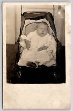 RPPC Big Baby In Stroller Such A Cutie Postcard Q24 picture