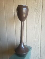 Vintage Brevettato Ashtray Smoke Floor Stand Brown Tulip Base Made in Italy 19