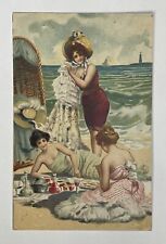Vintage/Antique French Postcard Beach Beauties French Ladies Unposted DB picture
