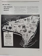 1939 Marine Midland Trust Company New York Fortune Print Ad Decorative Map Bank picture