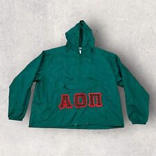 Vintage Alpha Omicron Pi Windless Jacket Womens XL Green Plaid Sorority USA Made picture