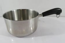 Vintage Revere Ware Stainless Steel Tri-Ply 1 1/2 Qt. Sauce Pot w/o Lid USA picture