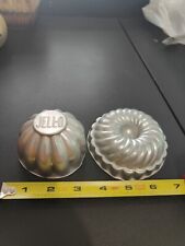 Two Small Vintage Aluminum Jello Or Cake Molds Bunt Flan picture