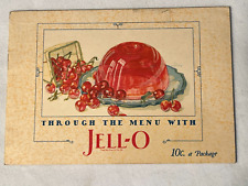1927 Jell-O Pamphlet Through the Menu with Jell-O Recipes picture