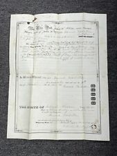 Antique 1857 Warranty Deed From Warren County Indiana Real Estate Contract picture