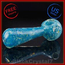 4.5 inch Handmade Thick Bright Teal Cosmic Meteor Tobacco Smoking Bowl Pipes picture