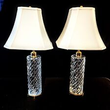 Waterford Spiral Fine Cut Set Of Two Matching Lamps - New picture