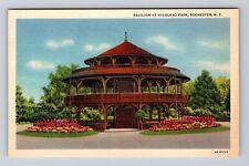 Rochester NY-New York, Pavilion at Highland Park, Antique Vintage Postcard picture