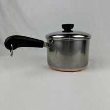 Revere Ware 2 Qt Quart Copper Clad Stainless Sauce Pan Pot W/ Lid Clinton IL 87 picture