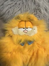 Vintage Dakin Garfield Cat Plush Fluffy Bow tie Fuzzy Long Haired Toy 11” Tag picture